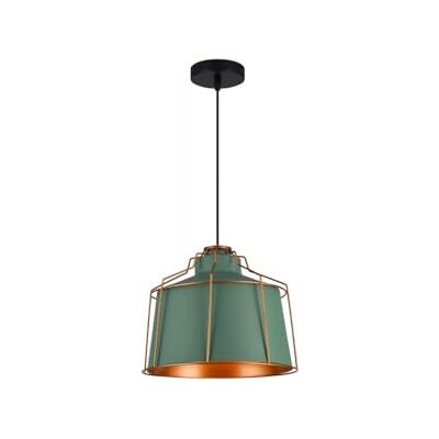 GTV GOA Lampada a sospensione – Moderna lampada a sospensione in metallo verde Ø 32 cm con design a gabbia dorata, 1 × E27, 230 V, IP20, elegante lampada da soffitto per soggiorno, sala da pranzo GTV GOA Lampada a sospensione – Moderna lampada a sospensione in metallo verde Ø 32 cm con design a gabbia dorata, 1 × E27, 230 V, IP20, elegante lampada da soffitto per soggiorno, sala da pranzo