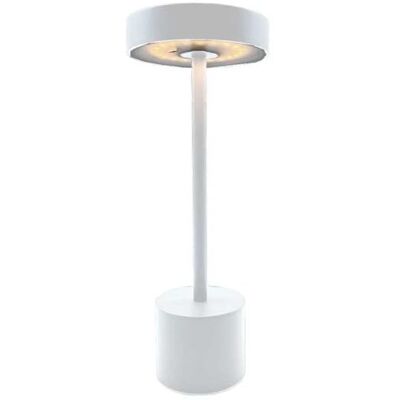 Lumisky Lampada da tavolo wireless touch in alluminio bianco opaco LED H30cm Lumisky Lampada da tavolo wireless touch in alluminio bianco opaco LED H30cm