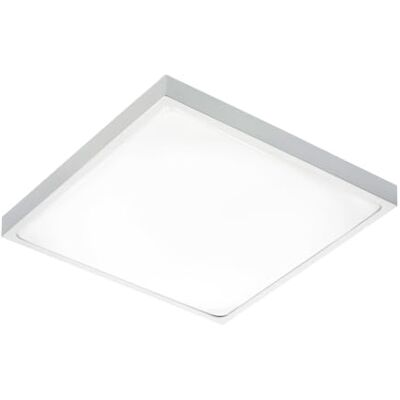 GTV Plafoniera LED Quadrata ALTAR, Luce Naturale 4000K, Montaggio a Soffitto, Protezione IP44, 24W 1680lm, 295x295mm, Ideale per Ufficio e Bagno, Grigio GTV Plafoniera LED Quadrata ALTAR, Luce Naturale 4000K, Montaggio a Soffitto, Protezione IP44, 24W 1680lm, 295x295mm, Ideale per Ufficio e Bagno, Grigio