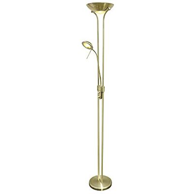 Wonderlamp Lampada da terra a LED Olimpia cuoio (18 W+5 W). Braccio flessibile per lettura, Luce regolabile. Wonderlamp Lampada da terra a LED Olimpia cuoio (18 W+5 W). Braccio flessibile per lettura, Luce regolabile.