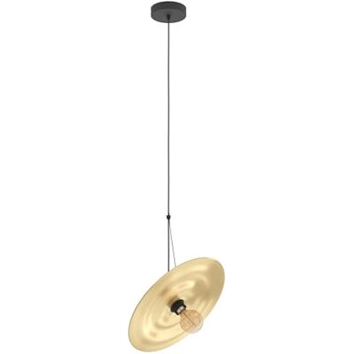 Eglo Lintmill Lampadario per il tavolo da pranzo retro, lampadario vintage per sala da pranzo in metallo nero e oro, attacco E27, diametro 40 cm Eglo Lintmill Lampadario per il tavolo da pranzo retro, lampadario vintage per sala da pranzo in metallo nero e oro, attacco E27, diametro 40 cm