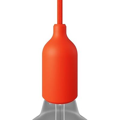 Creative Kit Portalampada E27 in silicone (arancione, 44 mm Ø x 92 mm H) – Serracavo nascosto in tecnopolimero – Certificato ENEC per sicurezza elettrica Creative Kit Portalampada E27 in silicone (arancione, 44 mm Ø x 92 mm H) – Serracavo nascosto in tecnopolimero – Certificato ENEC per sicurezza elettrica
