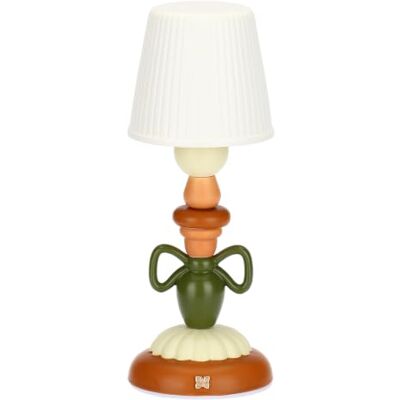 THUN Lampada in porcellana con fiocco, verde 12x12x32H cm Porcellana. Metallo: Ferro nichelato (stelo, base, parti strutturali della lampada). THUN Lampada in porcellana con fiocco, verde 12x12x32H cm Porcellana. Metallo: Ferro nichelato (stelo, base, parti strutturali della lampada).