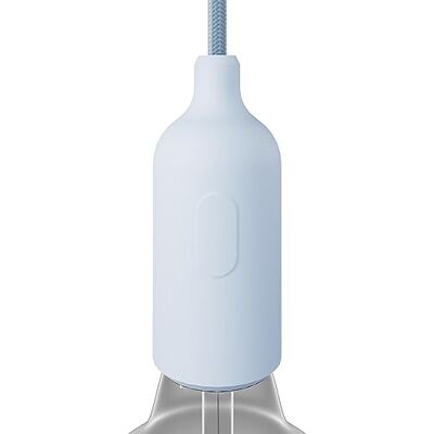 Creative portalampada E27 in silicone con interruttore - Blu Creative portalampada E27 in silicone con interruttore - Blu