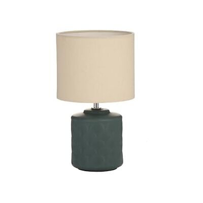 Pauleen Lampada da Tavolo Glowing Midnight E14 Max 20W, Verde Scuro Tessuto, Ceramica, Crema, Dunkelgrün Pauleen Lampada da Tavolo Glowing Midnight E14 Max 20W, Verde Scuro Tessuto, Ceramica, Crema, Dunkelgrün