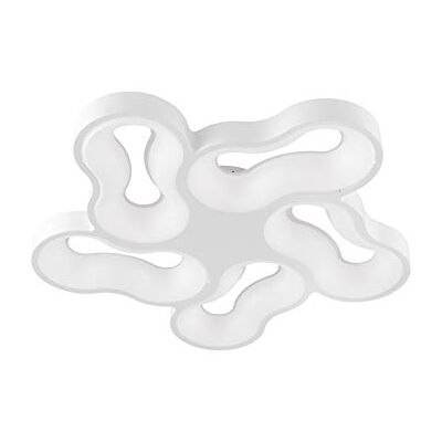 WOFI Plafoniera a LED INTERIO, 5 luci, 51 W, 3850 lm, bianco caldo, bianco WOFI Plafoniera a LED INTERIO, 5 luci, 51 W, 3850 lm, bianco caldo, bianco