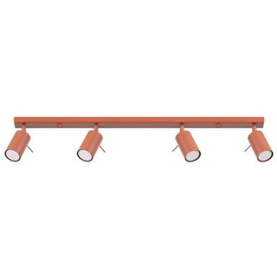 Sollux Lighting Ring Barra di Luce Moderna 4 Lampade Rosso Ocra - Illuminazione Sollux Lighting Ring Barra di Luce Moderna 4 Lampade Rosso Ocra - Illuminazione