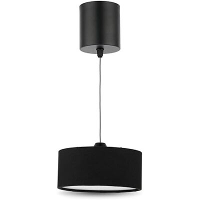 REV Lampada a sospensione a batteria, 120 lm, dimmerabile, 3 colori, timer 1-4h, regolabile in altezza (18-123 cm), lampada a sospensione, soggiorno, telecomando, paralume in tessuto, nero REV Lampada a sospensione a batteria, 120 lm, dimmerabile, 3 colori, timer 1-4h, regolabile in altezza (18-123 cm), lampada a sospensione, soggiorno, telecomando, paralume in tessuto, nero
