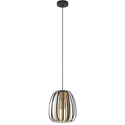 Eglo lampada a sospensione Encinitos, a luce singola, in metallo nero e ottone spazzolato, illuminazione per la tavola e soggiorno, presa E27, Ø 25,5 cm Eglo lampada a sospensione Encinitos, a luce singola, in metallo nero e ottone spazzolato, illuminazione per la tavola e soggiorno, presa E27, Ø 25,5 cm