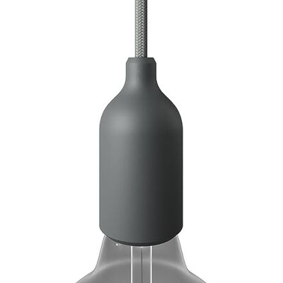 Creative-Cables - Kit portalampada E27 silicone serracavo nascosto - Grigio Creative-Cables - Kit portalampada E27 silicone serracavo nascosto - Grigio