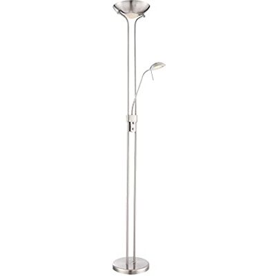 Wonderlamp Lampada da terra LED Olimpia color Nichel (18W+5W). Braccio flessibile per lettura, luce regolabile. Wonderlamp Lampada da terra LED Olimpia color Nichel (18W+5W). Braccio flessibile per lettura, luce regolabile.