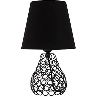 Pauleen Table luminaire Black Brilliance Lampada da Tavolo Max. 20 Watt Nero Tessuto, Metallo E27 Pauleen Table luminaire Black Brilliance Lampada da Tavolo Max. 20 Watt Nero Tessuto, Metallo E27