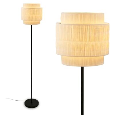 Lampada da terra in rafia naturale - Stile boho Lampada da terra in rafia naturale - Stile boho