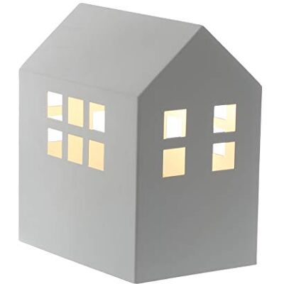 LUSSIOL Lampada da comodino Metallo, 40 W, Bianco, L14 x H20 x P23 cm LUSSIOL Lampada da comodino Metallo, 40 W, Bianco, L14 x H20 x P23 cm