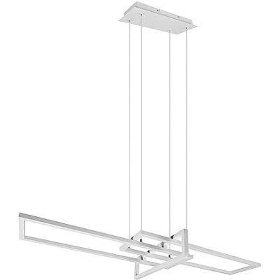 Trio-Leuchten TRIO, Sospensione, Salinas incl. 1 x LED,SMD,34,0 Watt,4000K,4400 Lm. Finitura: Metallo, bianco opaco L:110,0cm, L:40,0cm, A:150,0cm Dimmerabile tramite interrutto,IP20,4000K, Trio-Leuchten TRIO, Sospensione, Salinas incl. 1 x LED,SMD,34,0 Watt,4000K,4400 Lm. Finitura: Metallo, bianco opaco L:110,0cm, L:40,0cm, A:150,0cm Dimmerabile tramite interrutto,IP20,4000K,