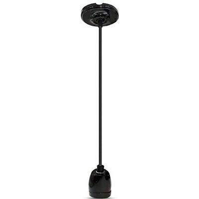 V-TAC - VT-7998 - Nero - Portalampada in porcellana V-TAC - VT-7998 - Nero - Portalampada in porcellana