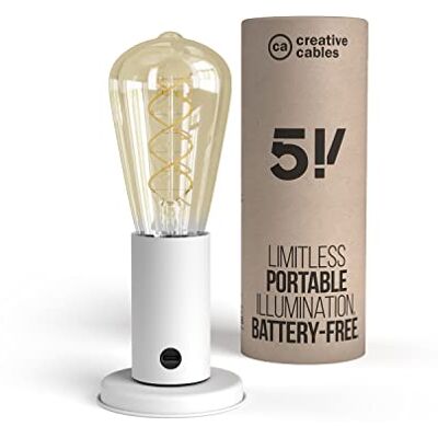 Creative Lampada portatile in confezione regalo SI! a 5 volt Con lampadina, Bianco opaco Creative Lampada portatile in confezione regalo SI! a 5 volt Con lampadina, Bianco opaco