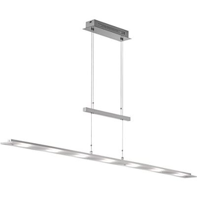 Fischer & Honsel Lampada a sospensione Largo, nichel opaco/cromato/bianco, 135 x 9 x 150 cm (lunghezza x larghezza x altezza) Fischer & Honsel Lampada a sospensione Largo, nichel opaco/cromato/bianco, 135 x 9 x 150 cm (lunghezza x larghezza x altezza)