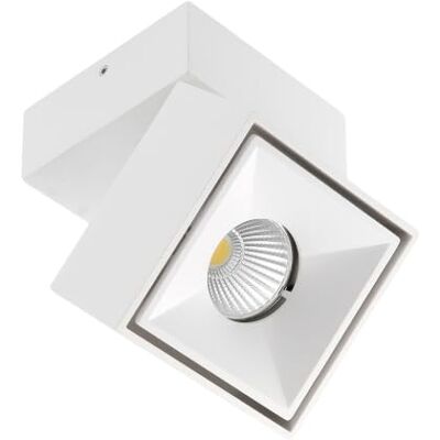 GTV Faretto LED da Soffitto Orientabile BIANCO CCT, Luce Regolabile 2700-4000K, Montaggio a Plafone, Design Quadrato, 8W 680lm, IP20, per Interni, Bianco GTV Faretto LED da Soffitto Orientabile BIANCO CCT, Luce Regolabile 2700-4000K, Montaggio a Plafone, Design Quadrato, 8W 680lm, IP20, per Interni, Bianco