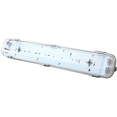 SILVER ELECTRONICS Schermo per 2 tubi, Bianco, 156.5 X 9 X 12.4 cm SILVER ELECTRONICS Schermo per 2 tubi, Bianco, 156.5 X 9 X 12.4 cm