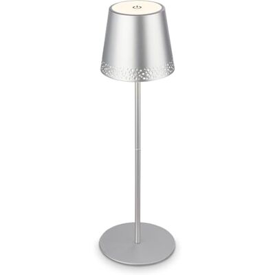 Briloner Lampada da tavolo senza fili, 2 lampade in 1, lampada comodino dimmerabile, Lampada da Esterno, abat jour da comodino, lampada da tavolo ricaricabile, lampada scrivania, cromo opaco Briloner Lampada da tavolo senza fili, 2 lampade in 1, lampada comodino dimmerabile, Lampada da Esterno, abat jour da comodino, lampada da tavolo ricaricabile, lampada scrivania, cromo opaco