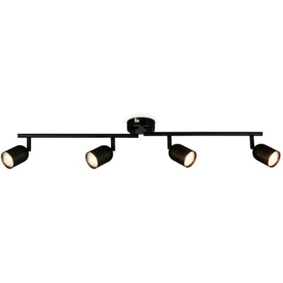 Briloner Tabo Faretto - 4 LED GU10 Regolabile - Metallo Nero - Spotlight Briloner Tabo Faretto - 4 LED GU10 Regolabile - Metallo Nero - Spotlight