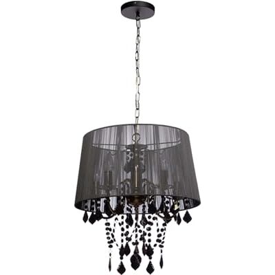 Light Prestige Mona 5 lampada a sospensione, struttura, E14, 40 W, Nero, 45 x 45 x 87.8 cm Light Prestige Mona 5 lampada a sospensione, struttura, E14, 40 W, Nero, 45 x 45 x 87.8 cm