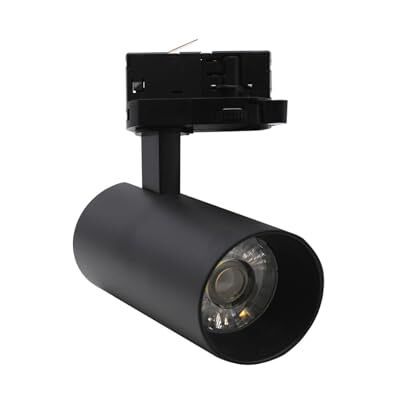 Silamp Faretto LED 20W Binario Trifase Nero con Switch CCT 3 colori Selezionabile Silamp Faretto LED 20W Binario Trifase Nero con Switch CCT 3 colori Selezionabile