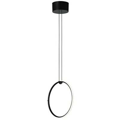 Flos Arrangements, lampada a sospensione a forma di piccolo cerchio, 21 W, 39,8 x 3 x 39,8 cm, colore: nero, rif. Flos Arrangements, lampada a sospensione a forma di piccolo cerchio, 21 W, 39,8 x 3 x 39,8 cm, colore: nero, rif.