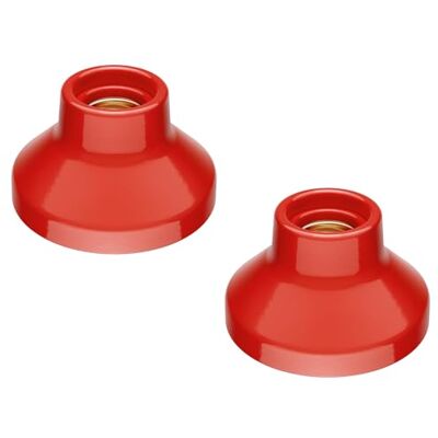 ledscom.de 2 lampade da soffitto/portalampada ELEKTRA, porcellana, rosso lucido, 1x E27 max. 300 W ledscom.de 2 lampade da soffitto/portalampada ELEKTRA, porcellana, rosso lucido, 1x E27 max. 300 W