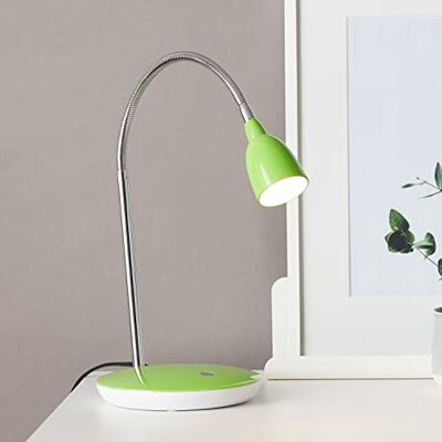 Brilliant Lampada da scrivania a LED di base – Lampada da tavolo funzionale con braccio flessibile e interruttore a pressione sulla base per camera dei bambini o dei ragazzi in plastica/metallo, in Brilliant Lampada da scrivania a LED di base – Lampada da tavolo funzionale con braccio flessibile e interruttore a pressione sulla base per camera dei bambini o dei ragazzi in plastica/metallo, in