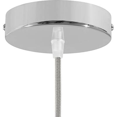 Creative Kit rosone per lampadario da soffitto (serracavo conico, metallo color cromo, Ø 120 mm, 1 foro) – Fissaggio a staffa per lampadari e sospensioni singole Creative Kit rosone per lampadario da soffitto (serracavo conico, metallo color cromo, Ø 120 mm, 1 foro) – Fissaggio a staffa per lampadari e sospensioni singole