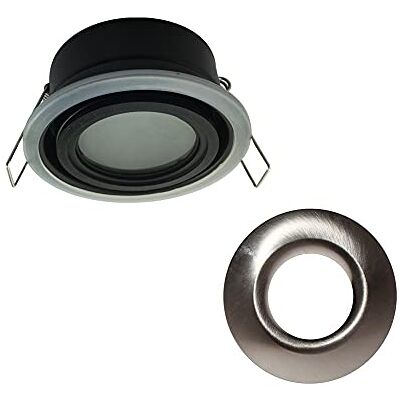 WONDERLAMP - Empotrable exterior redondo níquel - Aro níquel - 1xGu10 - Recessed exterior light WONDERLAMP - Empotrable exterior redondo níquel - Aro níquel - 1xGu10 - Recessed exterior light