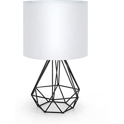 Aigostar Lampada da Tavolo in Stile Industriale Retrò, Portalampada con Attacco Piccolo E14, Lampada Comodino con Base in Metallo e Paralume Bianco, Perfetto per Decorare Qualsiasi Stanza Aigostar Lampada da Tavolo in Stile Industriale Retrò, Portalampada con Attacco Piccolo E14, Lampada Comodino con Base in Metallo e Paralume Bianco, Perfetto per Decorare Qualsiasi Stanza