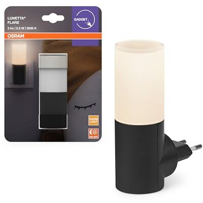OSRAM Lunetta Backlight Flare Black, luce mobile, 0,20 W, 3 lm, bianco caldo, luce notturna con rilevatore di movimento, sensore giorno/notte, per uso interno OSRAM Lunetta Backlight Flare Black, luce mobile, 0,20 W, 3 lm, bianco caldo, luce notturna con rilevatore di movimento, sensore giorno/notte, per uso interno