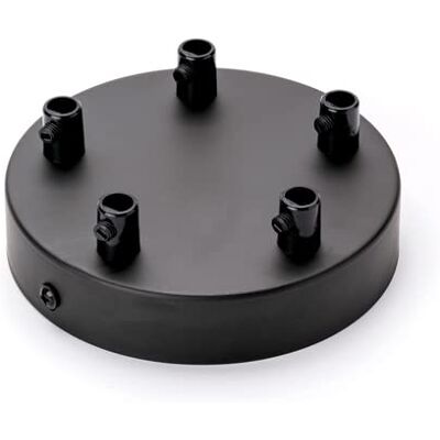 Orion Portalampada con 5 uscite per cavi (Ø 120 mm), portalampada a sospensione, metallo, nero Orion Portalampada con 5 uscite per cavi (Ø 120 mm), portalampada a sospensione, metallo, nero