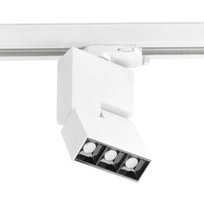 GTV Faretto LED a Binario SIERRA, Orientabile per Sistema Trifase, 8W 720lm, Luce Naturale 4000K, Corpo in Alluminio, Angolo 48, Colore Bianco GTV Faretto LED a Binario SIERRA, Orientabile per Sistema Trifase, 8W 720lm, Luce Naturale 4000K, Corpo in Alluminio, Angolo 48, Colore Bianco