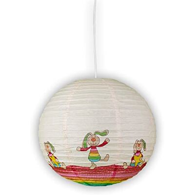 Niermann Standby lampada a sospensione Papier Ballon Rainbow Rabbit, carta, multicolore, 40 x 40 x 40 cm Niermann Standby lampada a sospensione Papier Ballon Rainbow Rabbit, carta, multicolore, 40 x 40 x 40 cm