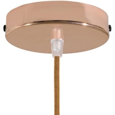 Creative Kit rosone per lampadario da soffitto (serracavo conico, metallo color rame, Ø 120 mm, 1 foro) – Fissaggio a staffa per lampadari e sospensioni singole Creative Kit rosone per lampadario da soffitto (serracavo conico, metallo color rame, Ø 120 mm, 1 foro) – Fissaggio a staffa per lampadari e sospensioni singole