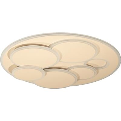 Fischer & Honsel Lampada da soffitto per camera degli ospiti, 50 cm, colore sabbia, metallo, moderna, LED 45 W, per interni, dimmerabile con telecomando Fischer & Honsel Lampada da soffitto per camera degli ospiti, 50 cm, colore sabbia, metallo, moderna, LED 45 W, per interni, dimmerabile con telecomando