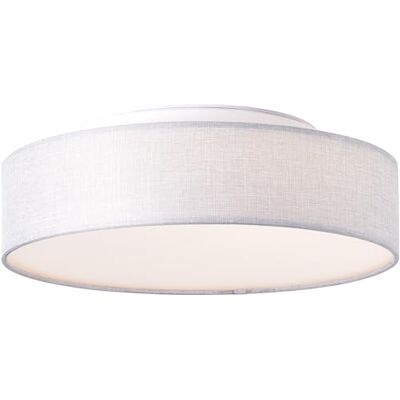Brilliant Lampada da soffitto funzionale in grigio, lampada da soffitto decorativa a LED, diametro 38 cm, regolabile in 3 livelli tramite interruttore a parete, con funzione memoria, metallo/tessuto Brilliant Lampada da soffitto funzionale in grigio, lampada da soffitto decorativa a LED, diametro 38 cm, regolabile in 3 livelli tramite interruttore a parete, con funzione memoria, metallo/tessuto