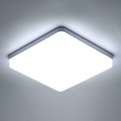 Riserva Plafoniera a LED, 36 W, quadrata, per interni, bianco freddo, 6500 K, 4050 lm, pannello luminoso per camera da letto, cucina, corridoio, portico esterno Riserva Plafoniera a LED, 36 W, quadrata, per interni, bianco freddo, 6500 K, 4050 lm, pannello luminoso per camera da letto, cucina, corridoio, portico esterno