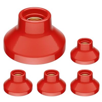 ledscom.de 5 lampade da soffitto/portalampada ELEKTRA, porcellana, rosso lucido, 1x E27 max. 300 W ledscom.de 5 lampade da soffitto/portalampada ELEKTRA, porcellana, rosso lucido, 1x E27 max. 300 W