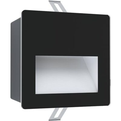 Eglo Led luce da incasso per esterni Aracena, faretto da incasso a Led in vetro, plastica, alluminio in nero e trasparente, lampada da esterno, IP64, L x L 14 cm Eglo Led luce da incasso per esterni Aracena, faretto da incasso a Led in vetro, plastica, alluminio in nero e trasparente, lampada da esterno, IP64, L x L 14 cm