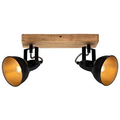 BRILONER Lampada da Parete Nera - 28 cm 2x E14 25W - Luce da Parete BRILONER Lampada da Parete Nera - 28 cm 2x E14 25W - Luce da Parete