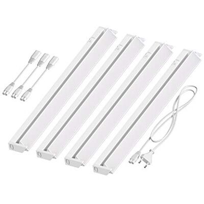 ledscom.de Luce LED sottopensile LIWO 58cm, orientabile, 1080lm ciascuno, bianco set di 4 ledscom.de Luce LED sottopensile LIWO 58cm, orientabile, 1080lm ciascuno, bianco set di 4