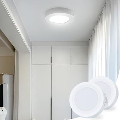 Aigostar Lampada da Soffitto LED Bagno, 6W Equivalente a 51W, Plafoniera LED Soffitto 620LM 6500K Luce bianca fredda, Plafoniera dritta led per Soggiorno Sala da Pranzo, Ø12.3cm, 2 Confezioni Aigostar Lampada da Soffitto LED Bagno, 6W Equivalente a 51W, Plafoniera LED Soffitto 620LM 6500K Luce bianca fredda, Plafoniera dritta led per Soggiorno Sala da Pranzo, Ø12.3cm, 2 Confezioni