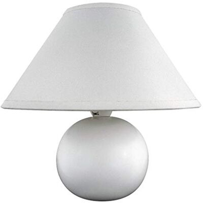 rabalux , Ariel – Lampada da tavolo in ceramica, 40 Watts, E14, Bianco, 20 x 20 x 19 cm rabalux , Ariel – Lampada da tavolo in ceramica, 40 Watts, E14, Bianco, 20 x 20 x 19 cm
