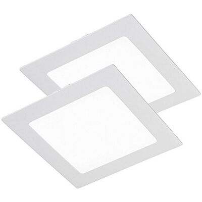 Wonderlamp W-E000047 – Faretto LED ultrapiatto, quadrato, bianco, illuminazione 18 W (1.450 lumen), 6.000 K, luce fredda Moderno 2 unidades bianco Wonderlamp W-E000047 – Faretto LED ultrapiatto, quadrato, bianco, illuminazione 18 W (1.450 lumen), 6.000 K, luce fredda Moderno 2 unidades bianco