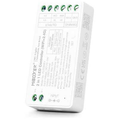 Mi Light 2 in 1 LED Strip Controller (WiFi+2.4G) CCT e Dimmer, Smart Tuya Amazon Alexa e Google home controllo vocale bluetooth FUT035W+ Mi Light 2 in 1 LED Strip Controller (WiFi+2.4G) CCT e Dimmer, Smart Tuya Amazon Alexa e Google home controllo vocale bluetooth FUT035W+